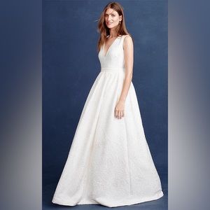 J Crew Wedding Dress v-neck ball gown